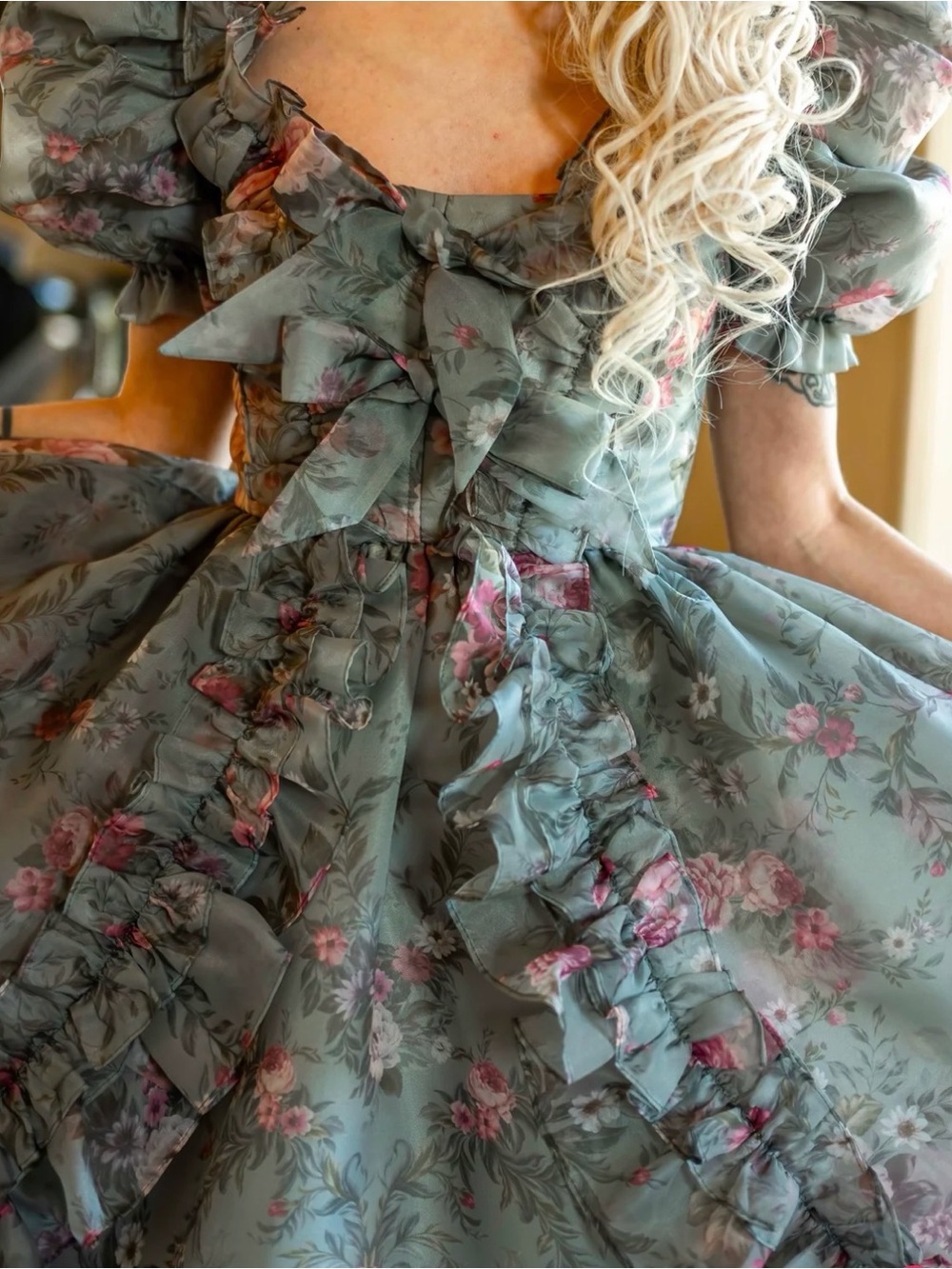 Fanciful Doll Plains of Elysium Gown in Sage Green - Picture 1 of 4